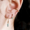 bijoux boucles d'oreilles plaqué or petites mini créoles ear cuff perles or fait main france