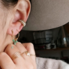 bijoux boucles d'oreilles plaqué or petites mini créoles ear cuff perles or fait main france