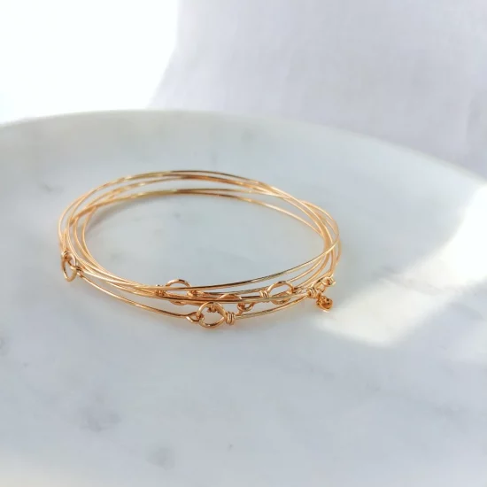 bracelets joncs semainier fin or perles simple destroy or argent fait main en france bijoux créateur tendance