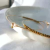 bracelets joncs semainier fin or perles simple destroy perles dorées fait main en france bijoux créateur tendance