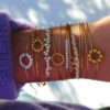 bracelets joncs semainier fin or perles simple destroy argent 925 ou or fait main bijoux créateur tendance