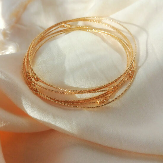 bracelets joncs semainier fin or simple destroy or fait main en france bijoux créateur tendance