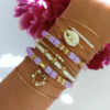 bracelets heishi mot à personnaliser tendance fait main bracelet heishi surfer bohème coquillage cauri été summer bijoux créateur france créatrice instagram