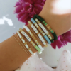 bracelets heishi mot à personnaliser tendance fait main bracelet heishi surfer bohème coquillage cauri été summer bijoux créateur france créatrice instagram