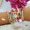 bracelets heishi mot à personnaliser tendance fait main bracelet heishi surfer bohème coquillage cauri été summer bijoux créateur france créatrice instagram