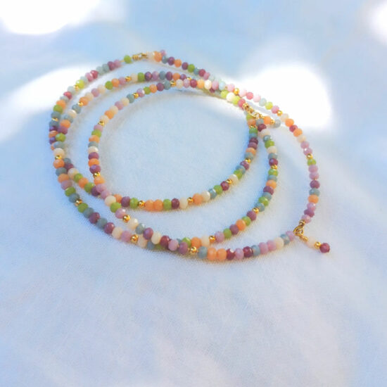 bracelets joncs semainier fin or perles pastel couleur simple destroy argent 925 ou or fait main bijoux créateur tendance