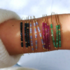 bracelets joncs semainier fin or pierre précieuse bleu saphir rubis émeraude tanzanite destroy argent 925 ou or gold filled fait main en france bijoux tendance créatrice instagram