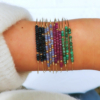 bracelets joncs semainier fin or pierre précieuse bleu saphir rubis émeraude tanzanite destroy argent 925 ou or gold filled fait main en france bijoux tendance créatrice instagram
