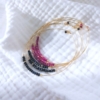bracelets joncs semainier fin or pierre précieuse bleu saphir destroy argent 925 ou or gold filled fait main en france bijoux tendance créatrice instagram