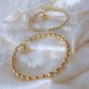 bracelet jonc perles argent ou or fermoir trèfle chance fait main bijoux créateur made in france