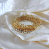 bracelets joncs semainier trèfle chance porte bonheur fin perles destroy argent 925 ou or gold filled fait main en france bijoux tendance créatrice instagram