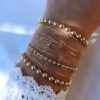 bracelets joncs semainier trèfle chance porte bonheur fin perles destroy argent 925 ou or gold filled fait main en france bijoux tendance créatrice instagram