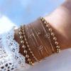 bracelets joncs semainier trèfle chance porte bonheur fin perles destroy argent 925 ou or gold filled fait main en france bijoux tendance créatrice instagram