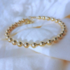 bracelet jonc perles argent ou or fermoir trèfle chance fait main bijoux créateur made in france