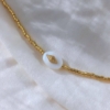 collier tendance perles en verre dorées japonaises miyuki été summer perle de culture fleur nacre cristal pierre gemme lapis lazuli or fait main bijoux créateur made in france