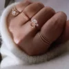 bague chaîne pierre diamant herkimer quartz herkimer fait main en france créatrice bijoux gold filled et argent 925 instagram