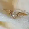 bague pierre diamant herkimer quartz herkimer fait main en france créatrice bijoux gold filled et argent 925 instagram