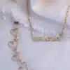 collier or mot amour et coeur fait main en france bijoux créateur tendance gold filled or laminé Créatrice instagram