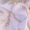 collier or mot amour et coeur fait main en france bijoux créateur tendance gold filled or laminé Créatrice instagram
