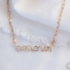 collier or mot amour et coeur fait main en france bijoux créateur tendance gold filled or laminé Créatrice instagram