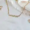 collier or mot amour et coeur fait main en france bijoux créateur tendance gold filled or laminé Créatrice instagram