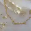 collier or mot amour et coeur fait main en france bijoux créateur tendance gold filled or laminé Créatrice instagram