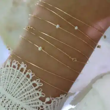 joncs semainier fin perle de culture simple bracelets joncs semainier fin or ou argent simple destroy or multi joncs fait main en france bijoux créateur tendance gold filled or laminé Créatrice instagram accumulation de joncs