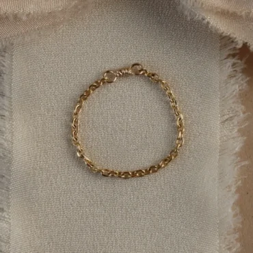 bague fine chaine simple fait main en france créatrice bijoux gold filled et argent 925