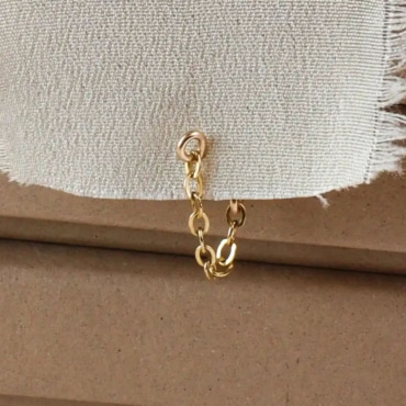 boucle d'oreille simple chaîne fait main en france